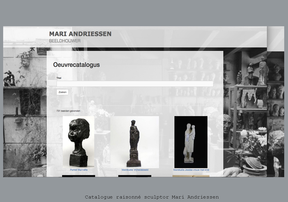 Catalogue raisonné sculptor Mari Andriessen